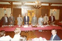 Standing at the head table (Charter Meeting)